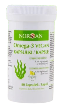 Norsan Omega-3 Vegan, 80 kapsułek