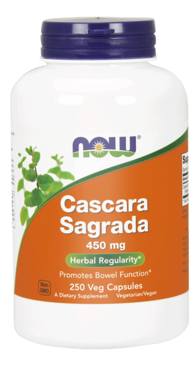 Now Foods Cascara Sagrada kapsułki ze składnikami wspomagającymi pracę układu pokarmowego, 250 szt.