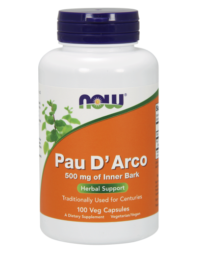 Now Foods Pau Pau D’Arco , kapsułki ze składnikami wspomagającymi układ odpornościowy, 100 szt.