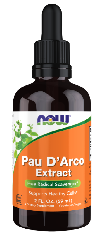 Now Foods Pau D'Arco Extract Liquid, płyn ze składnikami wspomagającymi wzrost zdrowych komórek, 60 ml