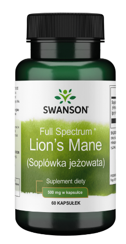 Swanson Full Spectrum Lion's Mane 500 mg,  60 kapsułek
