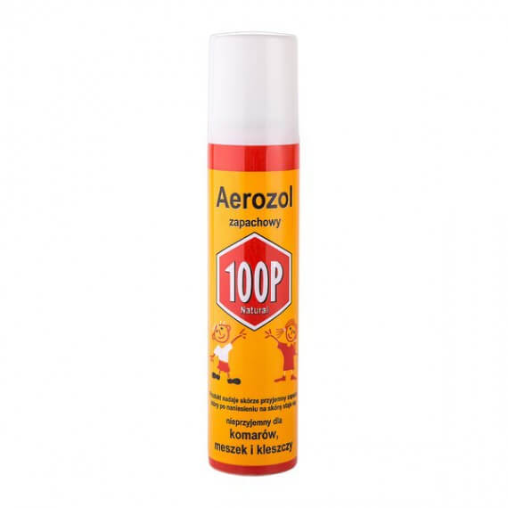 100P Aerozol ochronny , spray na komary, mieszki i kleszcze, 75 ml