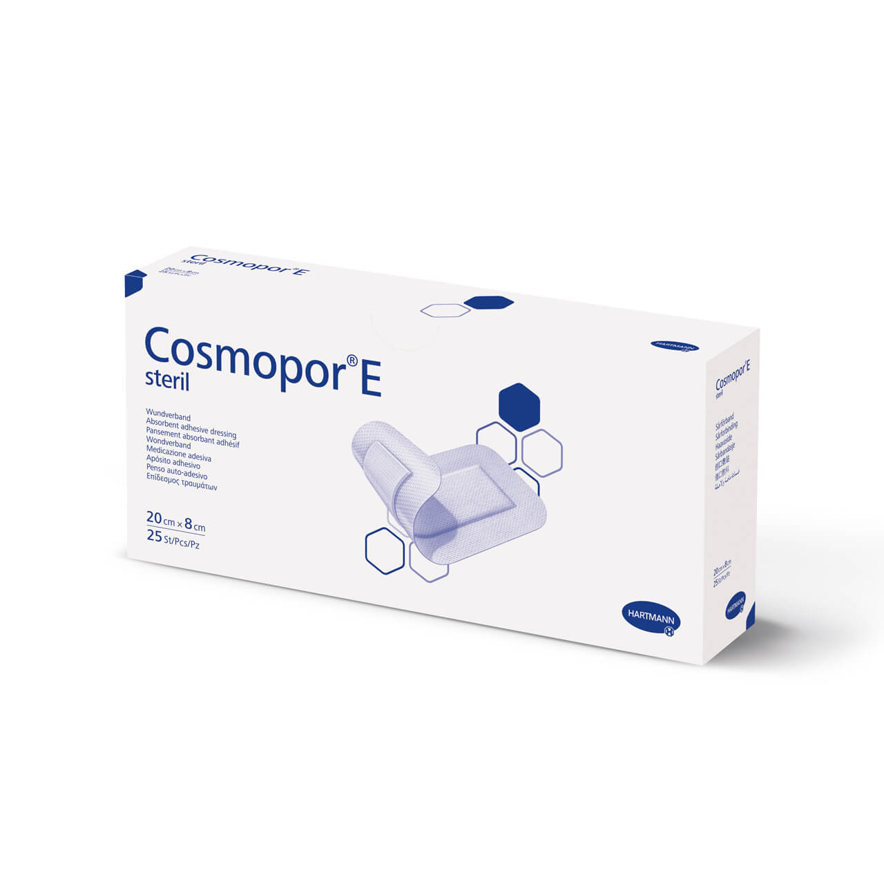 COSMOPOR E , opatrunek jałolwy 20 x 8 cm, 25 szt.