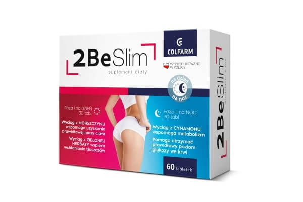 2BE SLIM , tabletki z wyciągiem z morszczynu i cynamonu, 60 szt.