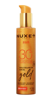 Nuxe Sun Or Gold, olejek do opalania z drobinkami, SPF 30, 150 ml