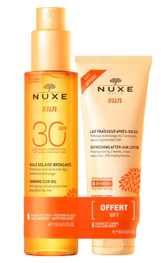 Nuxe Sun, olejek do opalania, 30 SPF, 150ml + balsam po opalaniu, 100 ml
