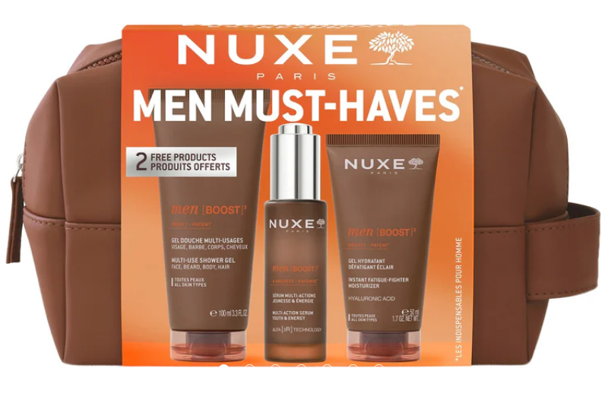 Nuxe Men Boost  serum, 30ml + żel, 50ml + żel pod prysznic, 100 ml