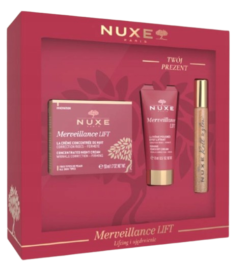 Nuxe Merveillance Lift, krem, 50 ml + krem, 15 ml + olejek roll on, 8 ml