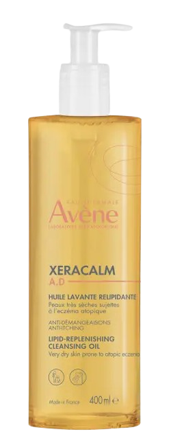 AVENE XERACALM A.D, uzupełniający lipidy olejek oczyszczający, 400 ml