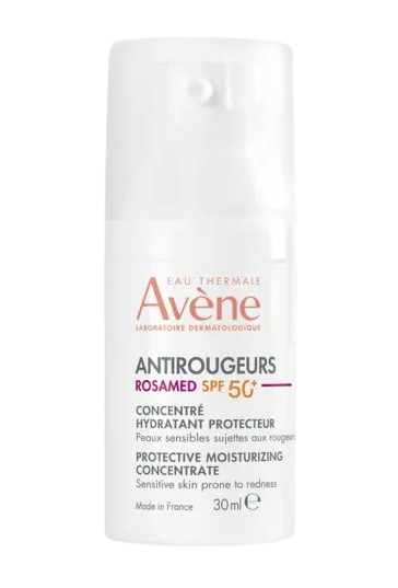 Avene Antirougeurs Rosamed, koncentrat nawilżająco-ochronny SPF 50+, 30 ml