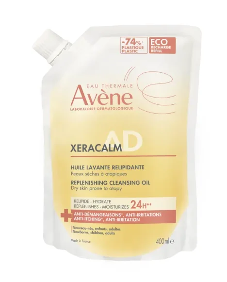 Avene XeraCalm A.D, olejek oczyszczający, refil, 400 ml