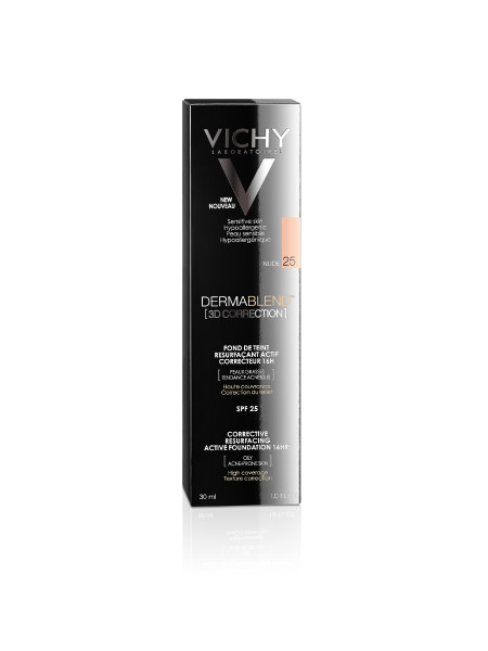 Vichy Dermablend 3D, podkład wyrównujący powierzchnię skóry, nude 25, 30 ml