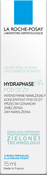 La Roche-Posay  Hydraphase HA , intensywnie nawilżający koncentrat pod oczy przeciw oznakom zmęczenia, 15 ml.