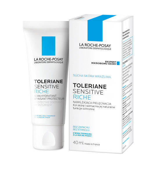 La Roche-Posay Toleriane Sensitive Riche , nawilżający balsam kojący, 40 ml.