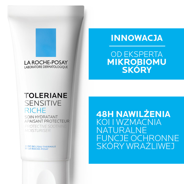 La Roche-Posay Toleriane Sensitive Riche , nawilżający balsam kojący, 40 ml.