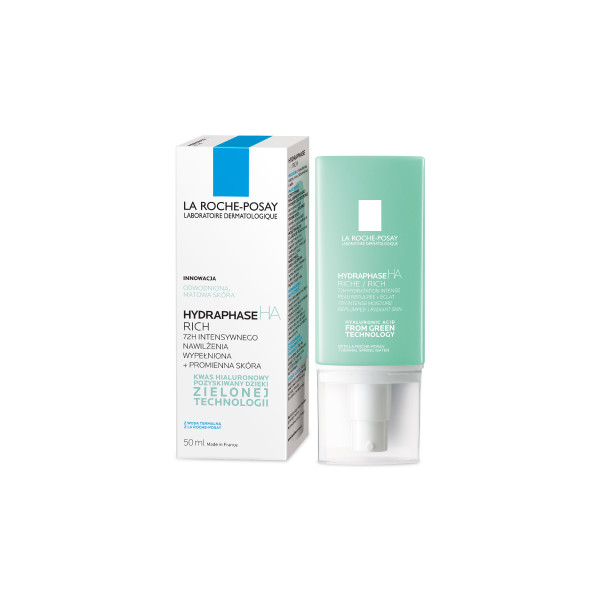 La Roche-Posay Hydraphase HA Rich , krem do twarzy nawilżający z kwasem hialuronowym, 50 ml.