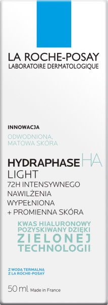 La Roche-Posay Hydraphase HA Light , nawilżająca pielęgnacja z kwasem hialuronowym, 50 ml.