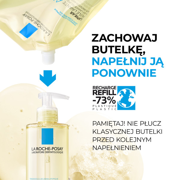 La Roche-Posay Lipikar Refill Oil AP+, olejek, Refill,  400ml