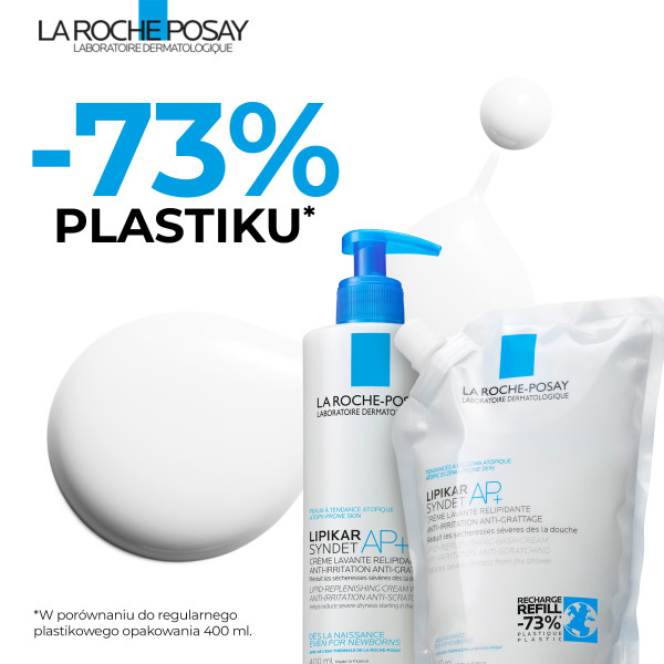 La Roche-Posay Lipikar Syndet AP+ K, krem myjący, refil, 400 ml