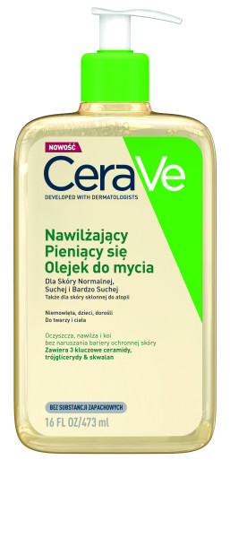 CeraVe nawilżający pieniący się olejek do mycia, 473 ml. 