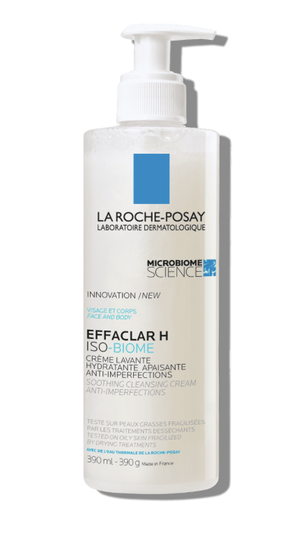 La Roche-Posay Effaclar H Iso-Biome, kojący krem myjący, 390 ml