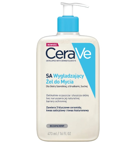 CERAVE SA Wygładzający żel do Mycia dla skóry szorstkiej, z grudkami, suchej 473 ml