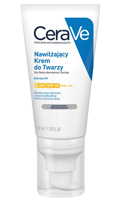 CeraVe, nawilżający krem do twarzy, SPF 30, 52 ml