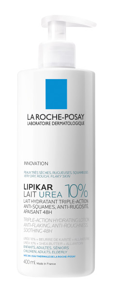 La Roche-Posay Lipikar Lait Urea 10%, nawilżające mleczko do ciała, 400 ml