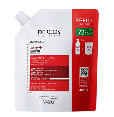 Vichy Dercos Energy+ szampon wzmacniający, refil, 400 ml