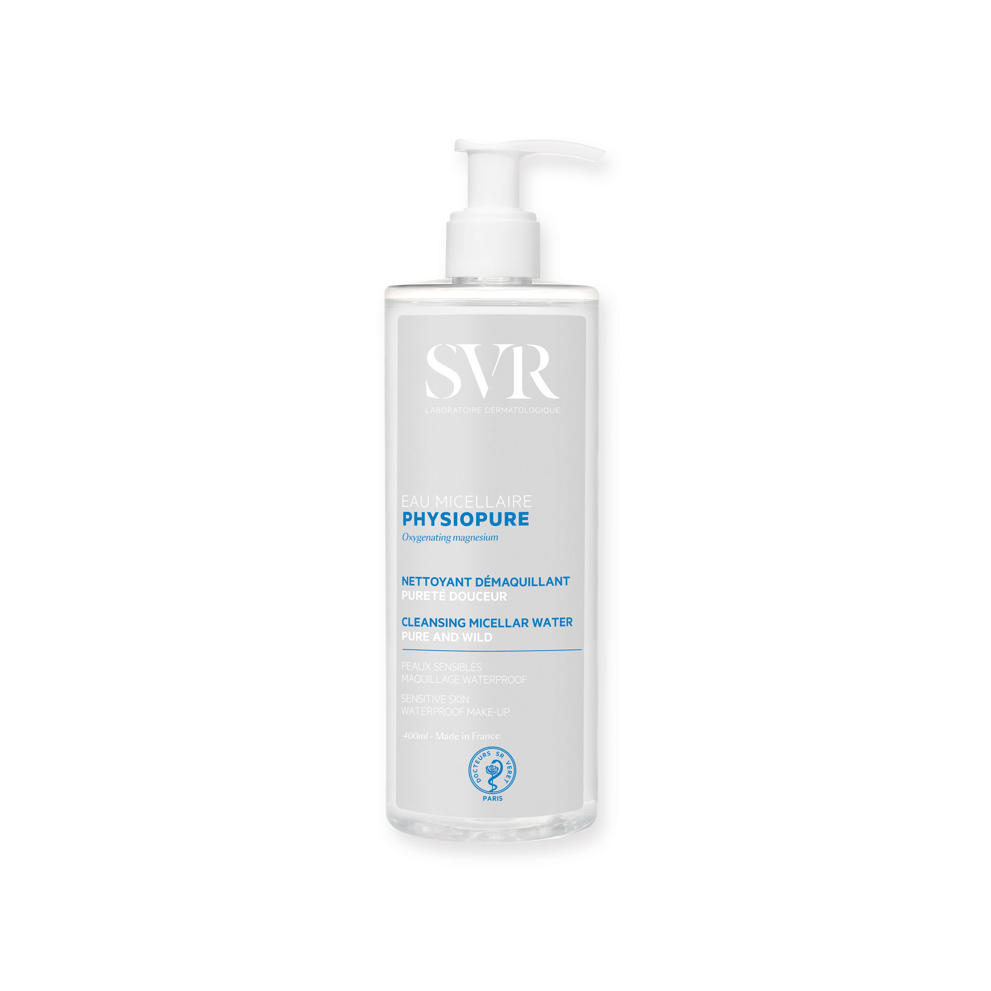 SVR Physiopure, delikatnie oczyszczająca woda micelarna, 400 ml
