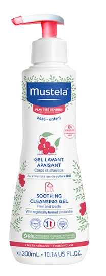 Mustela , łagodzący żel do mycia, 300 ml