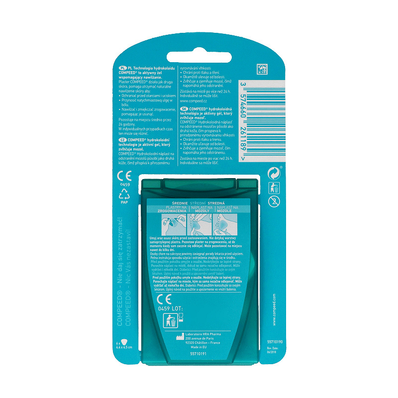Compeed Plastry na zrogowacenia, regenerujące, rozmiar średni, 6 szt.