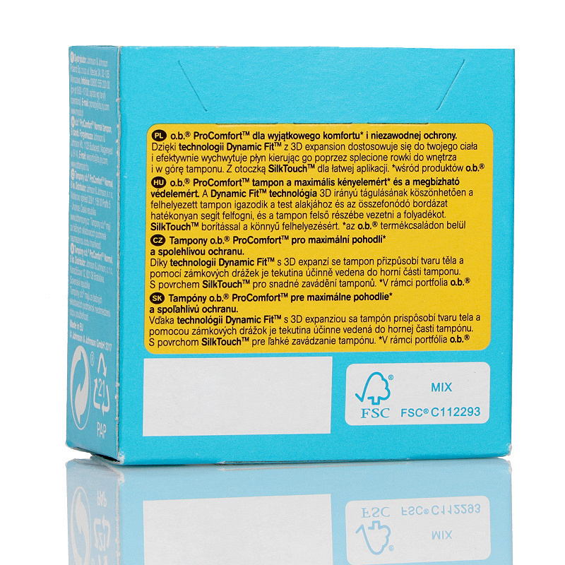Tampony O.B. ProComfort Normal, tampony do łatwej aplikacji, 8 szt.