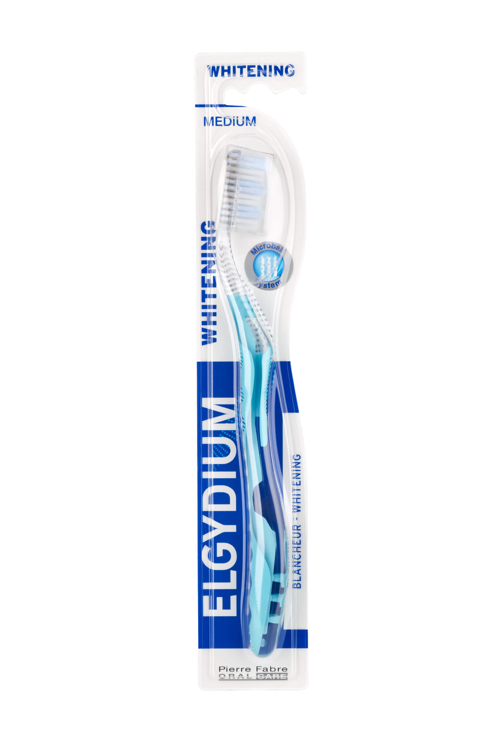 Elgydium Whitening Microball, szczoteczka do zębów średnia, 1 szt.
