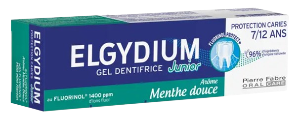 ELGYDIUM Junior, łagodna mięta pasta do zębów dla dzieci 7-12 lat