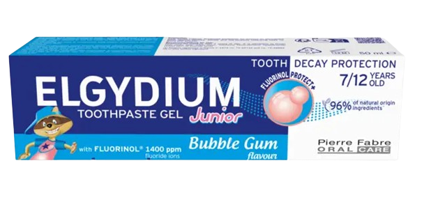 ELGYDIUM Junior Bubble, pasta do zębów dla dzieci 7-12 lat, 50 ml
