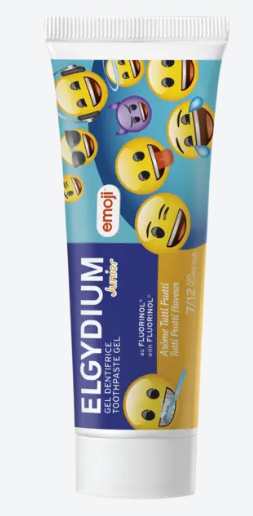 Elgydium Emoji Junior, pasta do zębów w żelu dla dzieci 7-12 lat Tutti Frutti, 50 ml