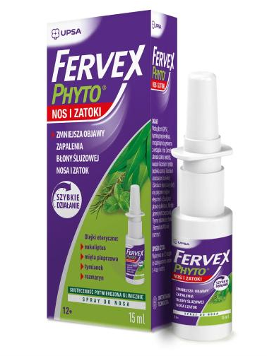 Fervex Phyto Nos i zatoki, spray do nosa, 15 ml