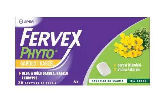 Fervex Phyto Gardło I Kaszel 20 pastylek do ssania
