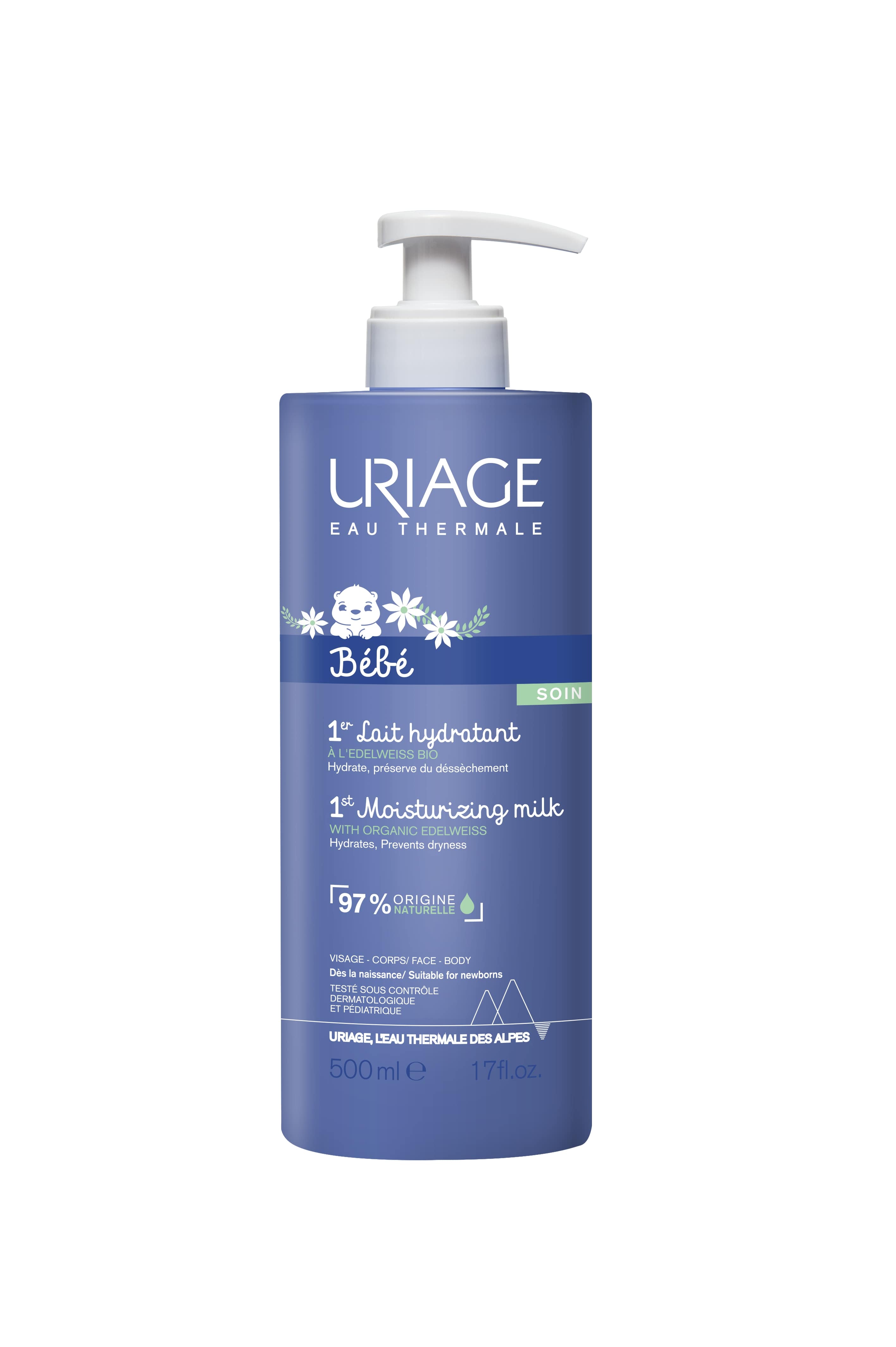 URIAGE Bebe 1st Mleczko nawilżające, dla dzieci do codziennej pielęgnacji, 500 ml