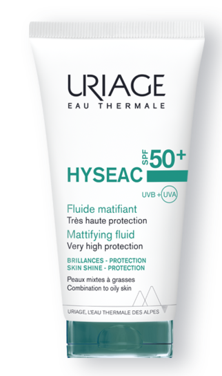 Uriage Hyseac , fluid przeciwsłoneczny, SPF 50+,