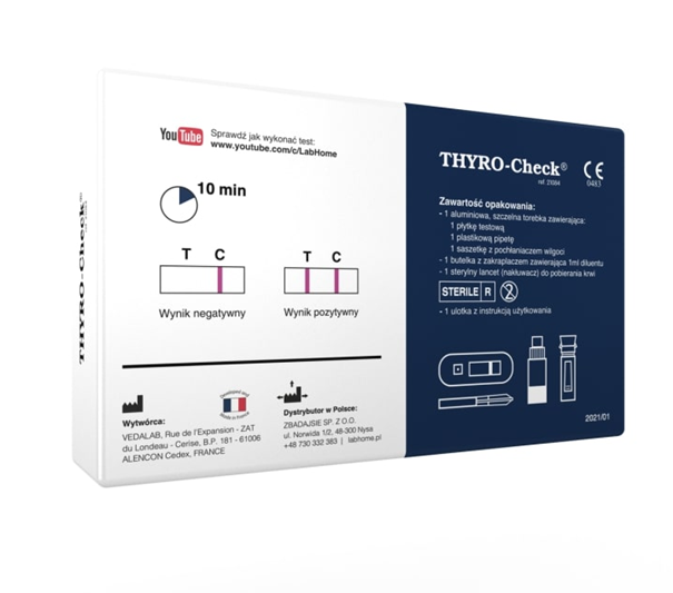 Thyro-Check, test do wykrywania niedoczynności tarczycy, 1 szt.