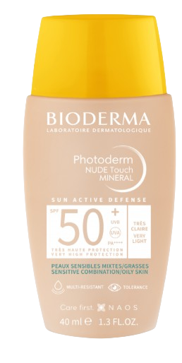 Bioderma Photoderm Nude Touch Mineral, podkład mineralny SPF 50+, odcień bardzo jasny, 40 ml