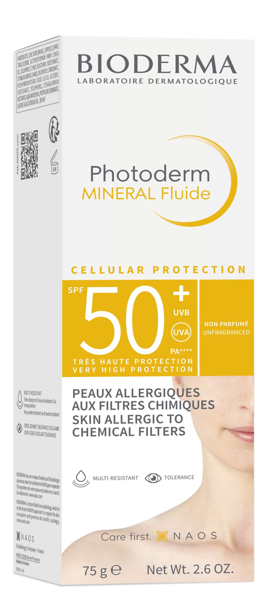 Bioderma Photoderm MINERAL FlLUIDE , fluid mineralny, SPF 50+,  75 g