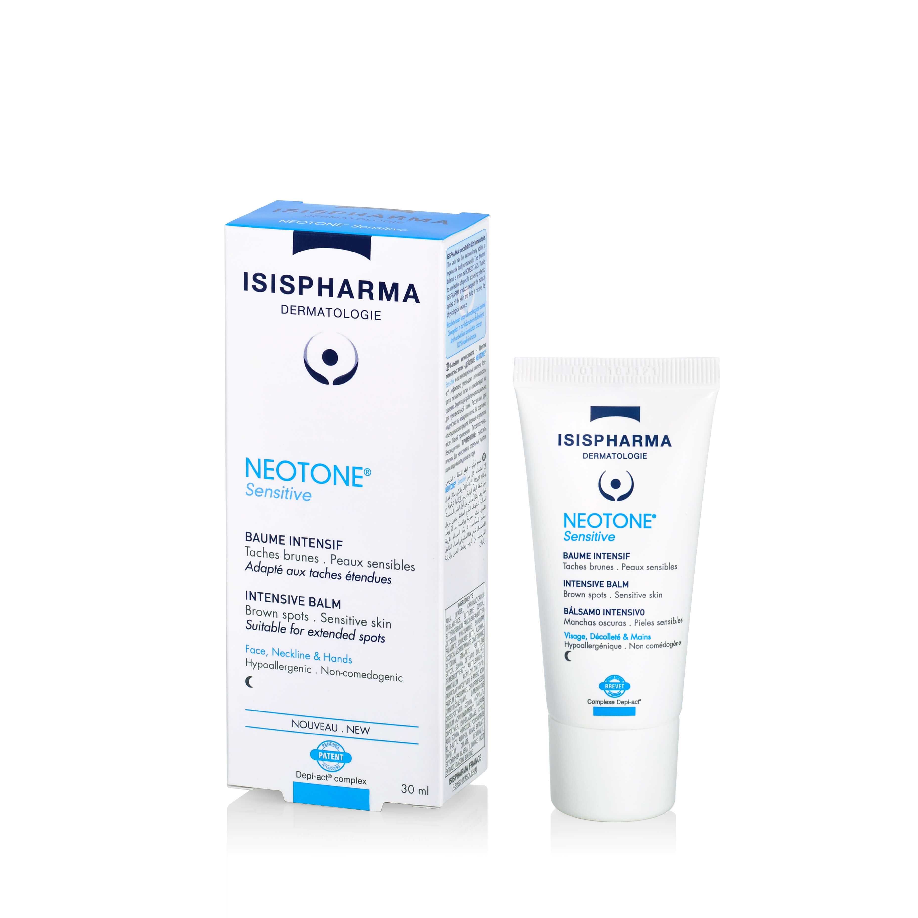 IsisPharma Neotone sensitive, balsam likwidujący przebarwienia skóry, na noc, 30 ml