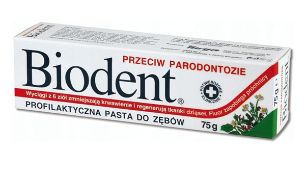 Biodent, pasta do zębów przeciw paradontozie, 75 g