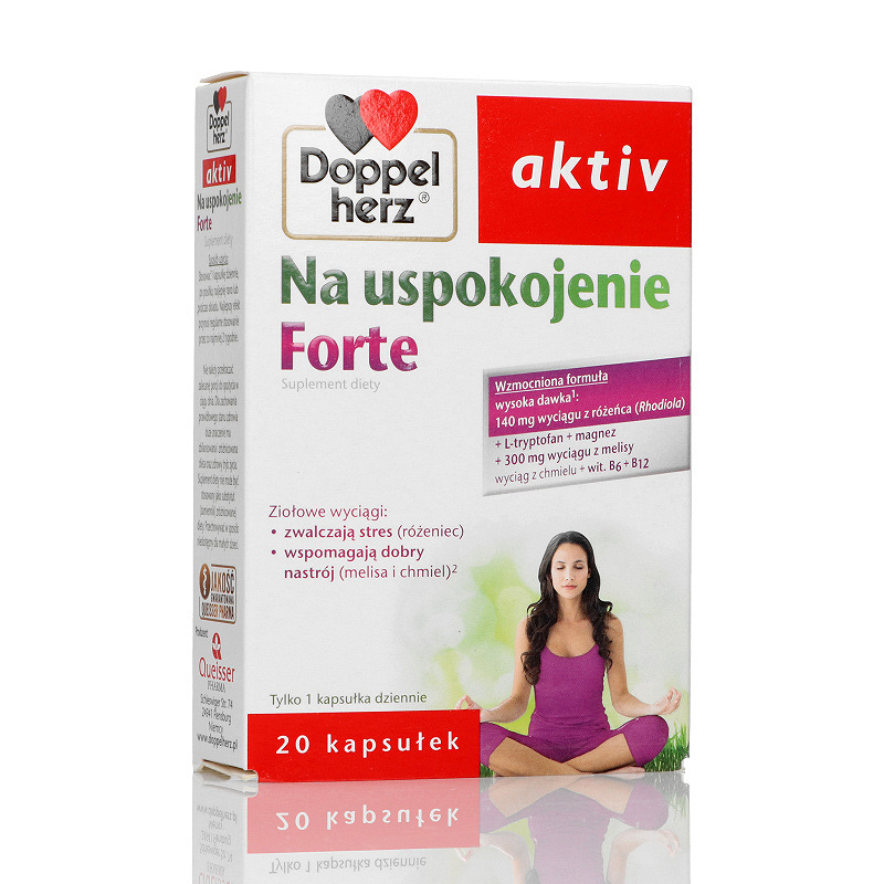 Doppelherz aktiv Na Uspokojenie FORTE, kapsułki ze składniakami redukującymi stres, 20 szt.