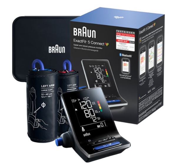 Braun ExactFit 5 Connect BUA6350 ciśnieniomierz naramienny z Bluetooth, 1 szt.