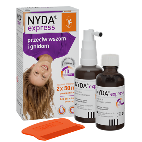 NYDA express, aerozol przeciw wszawicy, 2x50 ml