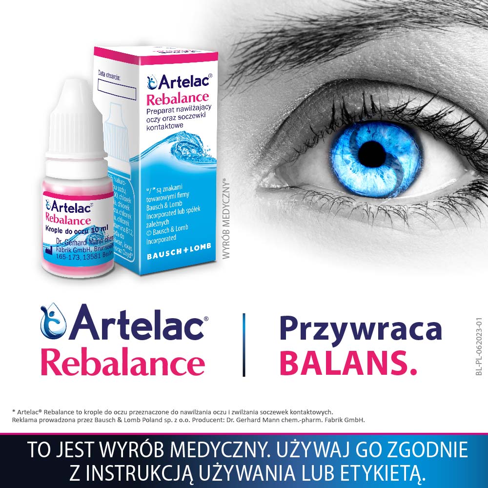 Artelac Rebalance, krople do oczu nawilżające, 10 ml